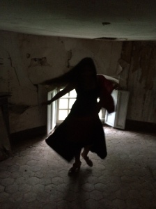 Dancing in the castle at the CWW Verderonne yoga and writing retreat